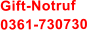 Gift-Notruf 0361-730730